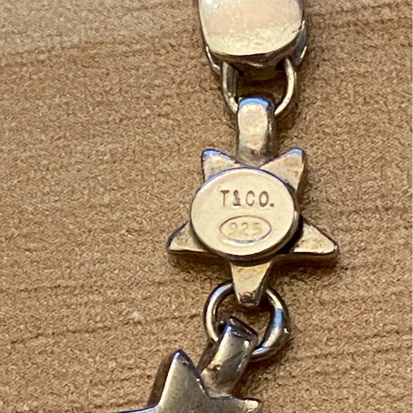Tiffany & Co. 925 Sterling silver chain of stars necklace 16 inch - Picture 5 of 11